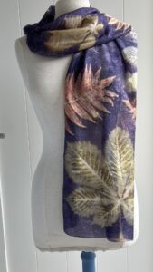 Zijde sjaal Ecoprint
